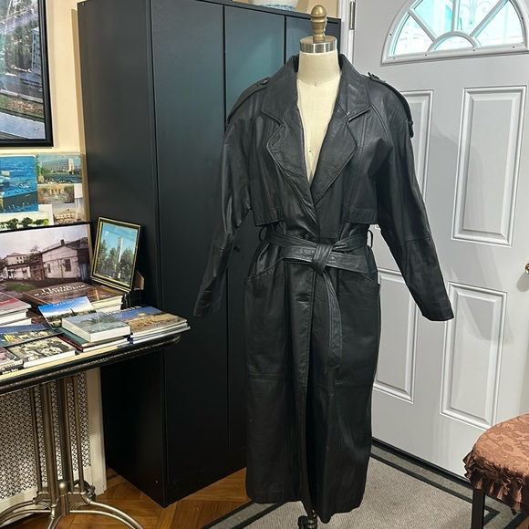 🌺🌺 NWT JESSICA ASH LEATHER COAT SIZE M - Picture 2 of 13